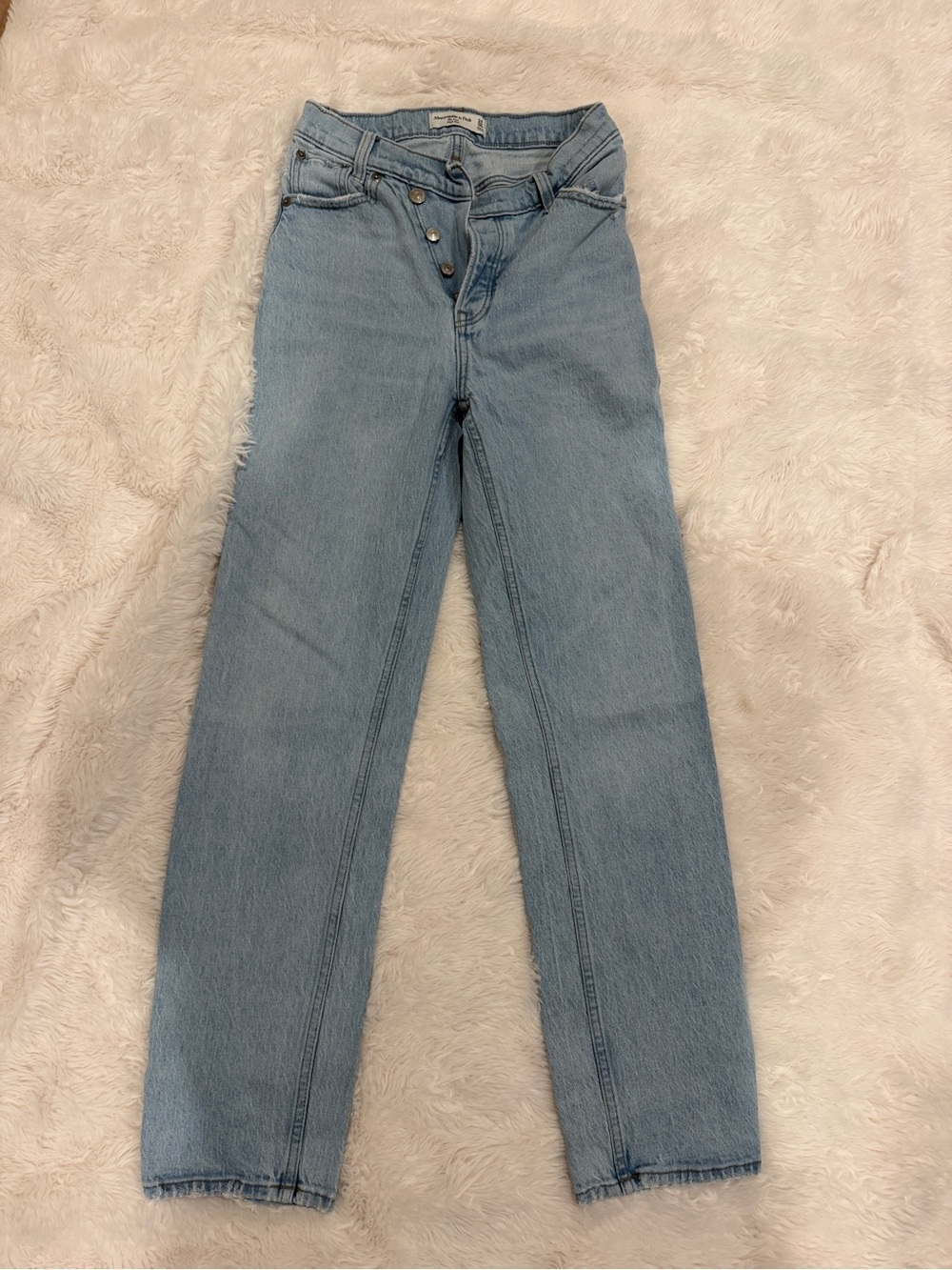 Abercrombie & Fitch Light Blue Straight-Leg Women's Jeans